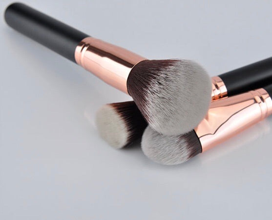 JAF 26pcs Makeup Brush Set Professional Kabuki Full Face Contour Brush Set  Pink Complete Vegan Brush Kit, Soft Make Pretty Cute Rose Gold Cosmetic